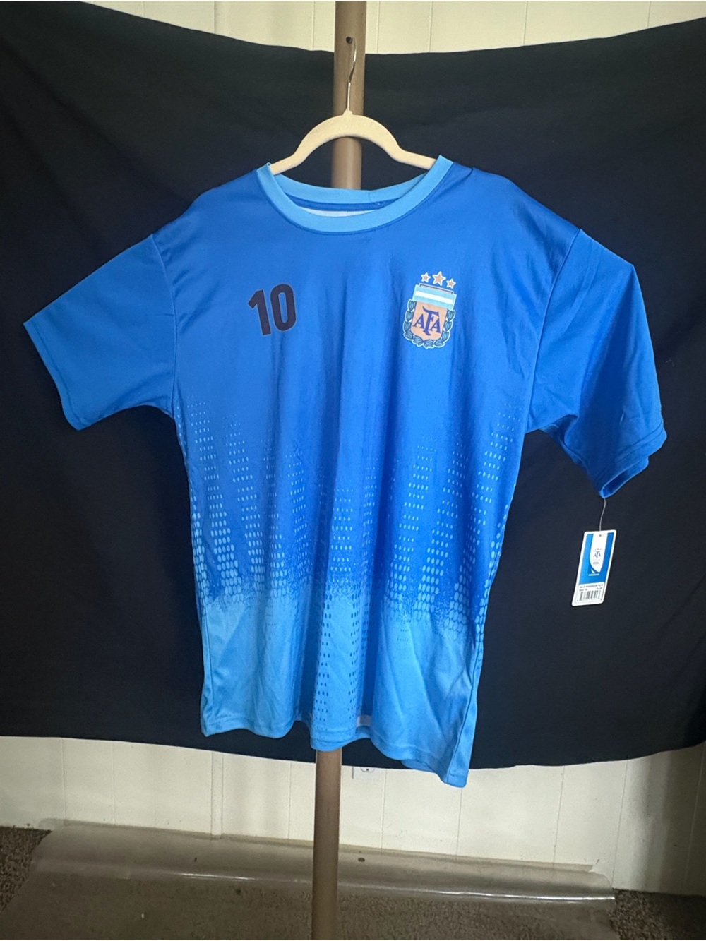 FA Blue Gradient Kids Soccer Jersey with AFA Crest & Number 10